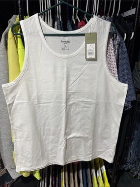 Goodfellow & Co White Women's Tank Top - Sleeveless Cotton Tee
